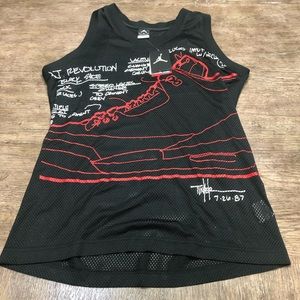 🆕 Nike Air Jordan Rare AJ III 3 Retro Mesh Jersey Black Large AO9045-010 Tinker